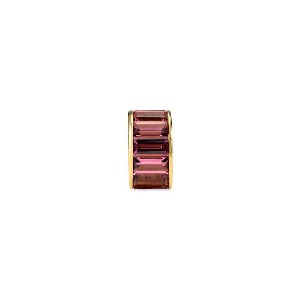 18K Yellow Gold True Love | Baguette Heart Beat | Pink Tourmaline, 18K Yellow Gold – FoundRae view 3
