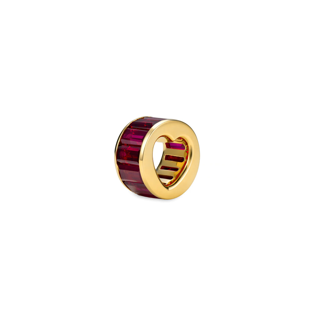 True Love | Baguette Heart Beat | Ruby, 18K Yellow Gold view 1