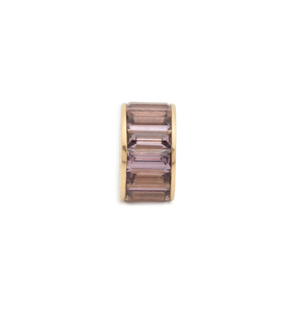 18K Yellow Gold Baguette Violet Spinel - Love : Heart Beat – FoundRae