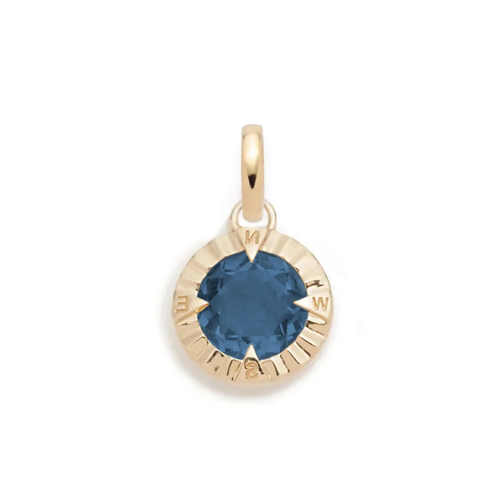 Internal Compass : London Blue Topaz Gemstone Pendant with Annex Link view 1