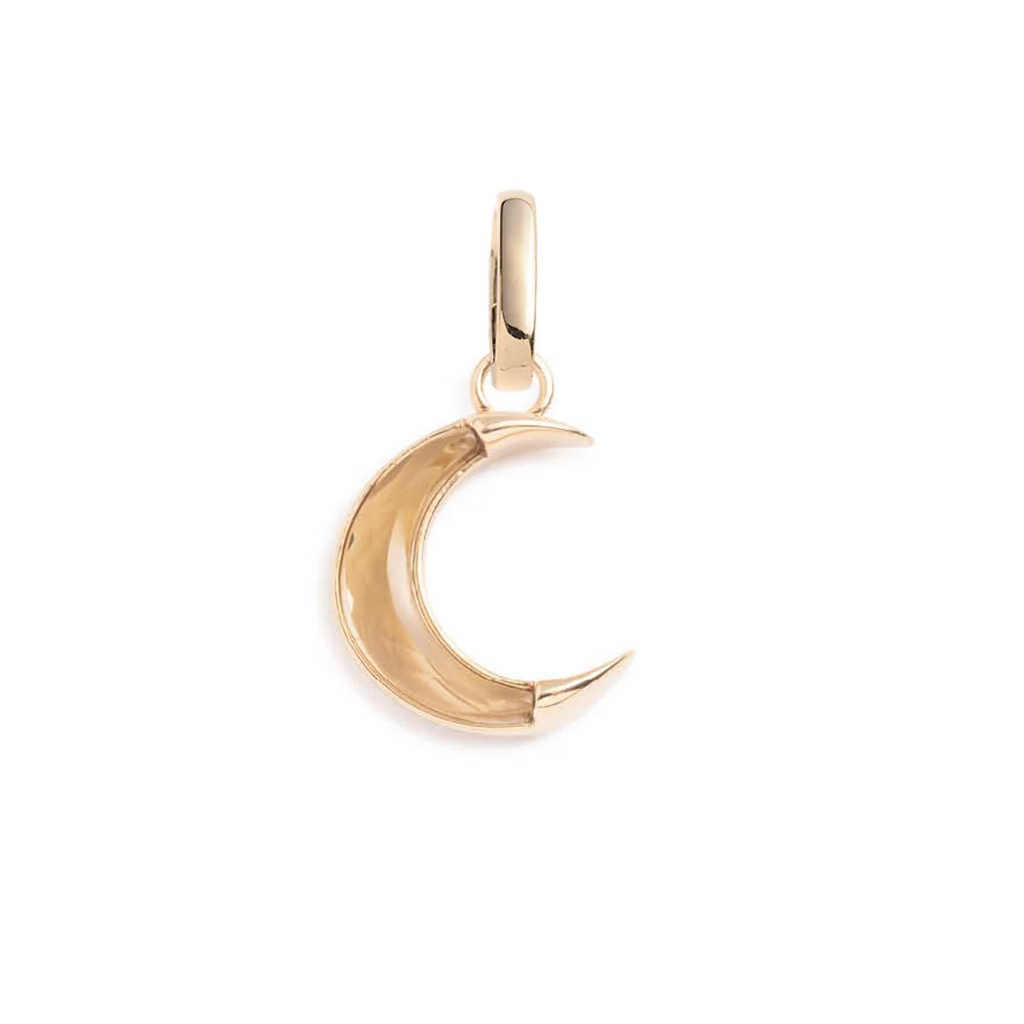 Gemstone Crescent - Karma : 15mm Medallion Champagne Citrine with Annex Link view 1