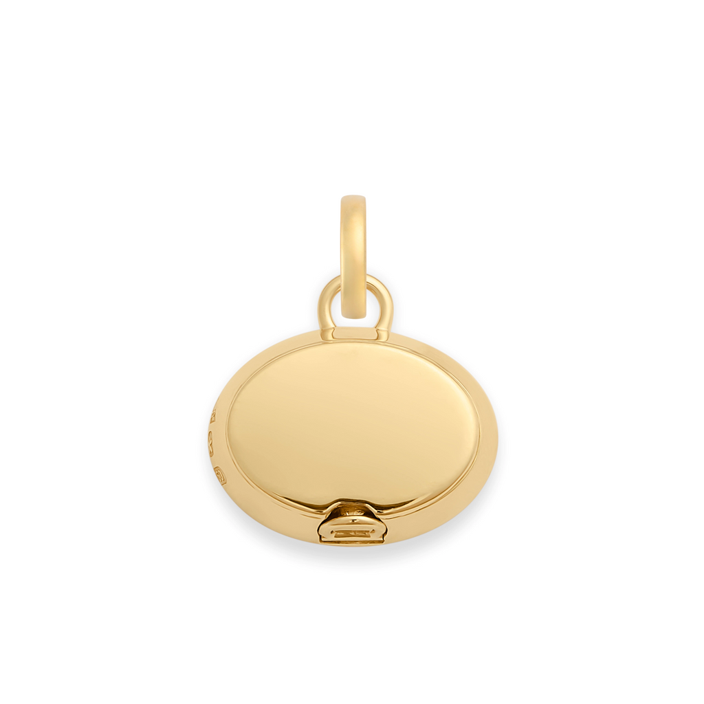 18K Yellow Gold One of a Kind | Oval Cut Australian Opal Gemstone Cache Link Pendant 4.37ct | Opal, Yellow Gold – FoundRae view 3