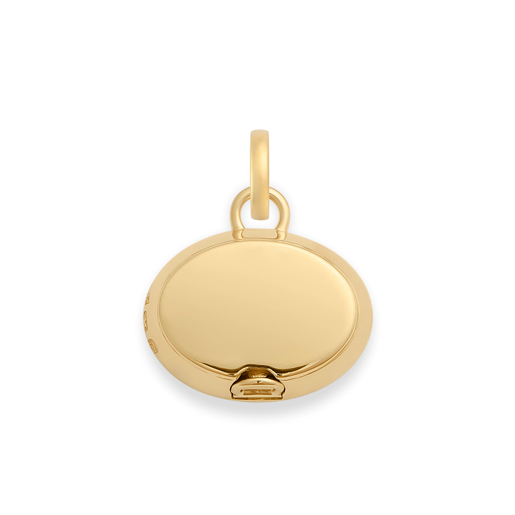 18K Yellow Gold One of a Kind | Oval Cut Australian Opal Gemstone Cache Link Pendant 5.40ct | Opal, Yellow Gold – FoundRae view 4