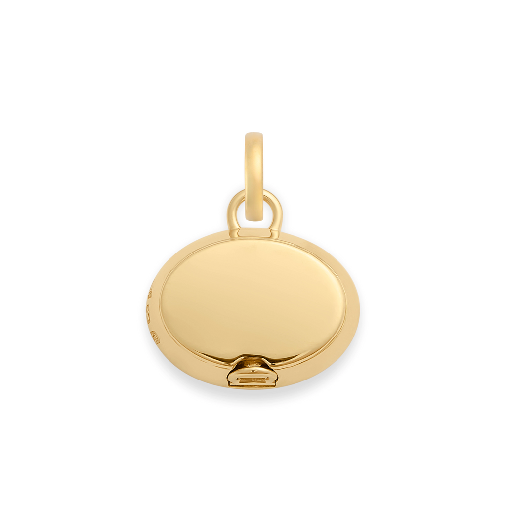 18K Yellow Gold One of a Kind | Oval Cut Australian Opal Gemstone Cache Link Pendant 3.15ct | Opal, 18K Yellow Gold – FoundRae view 3