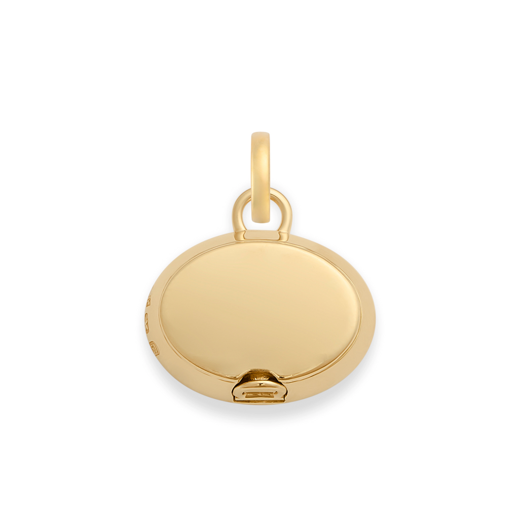 18K Yellow Gold One of a Kind | Oval Cut Australian Opal Gemstone Cache Link Pendant 3.15ct | Opal, Yellow Gold – FoundRae view 3
