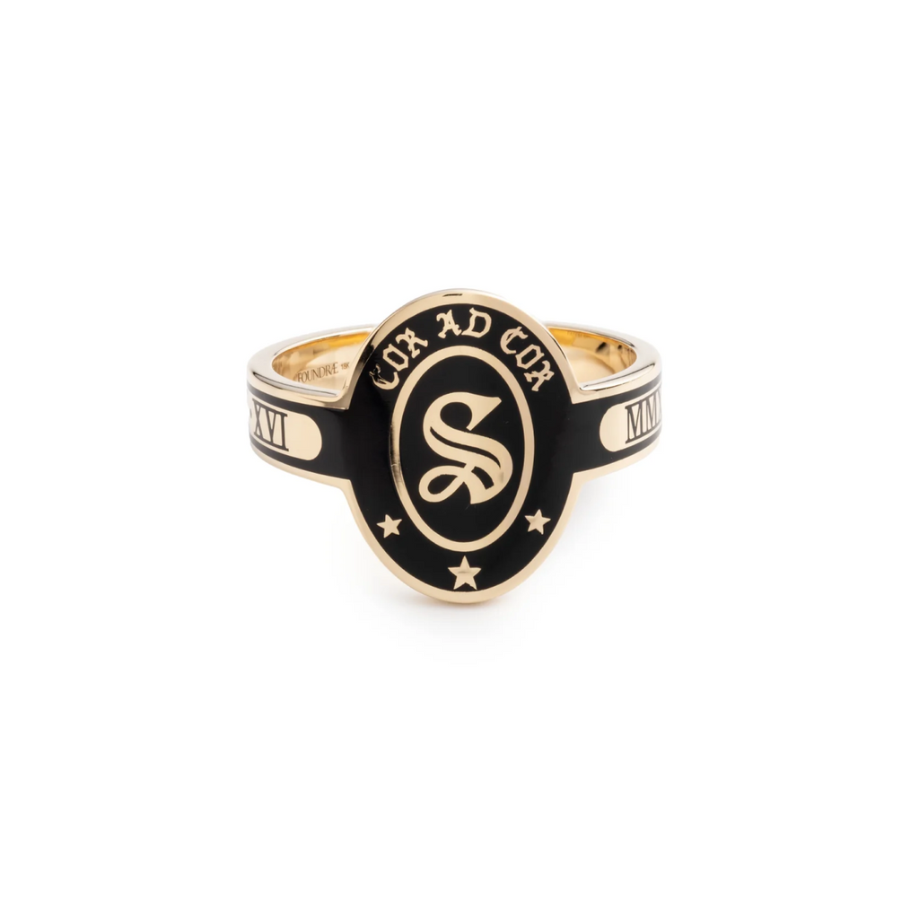 True Love Custom Cigar Band : in Yellow Gold with Black Ceramic view 1