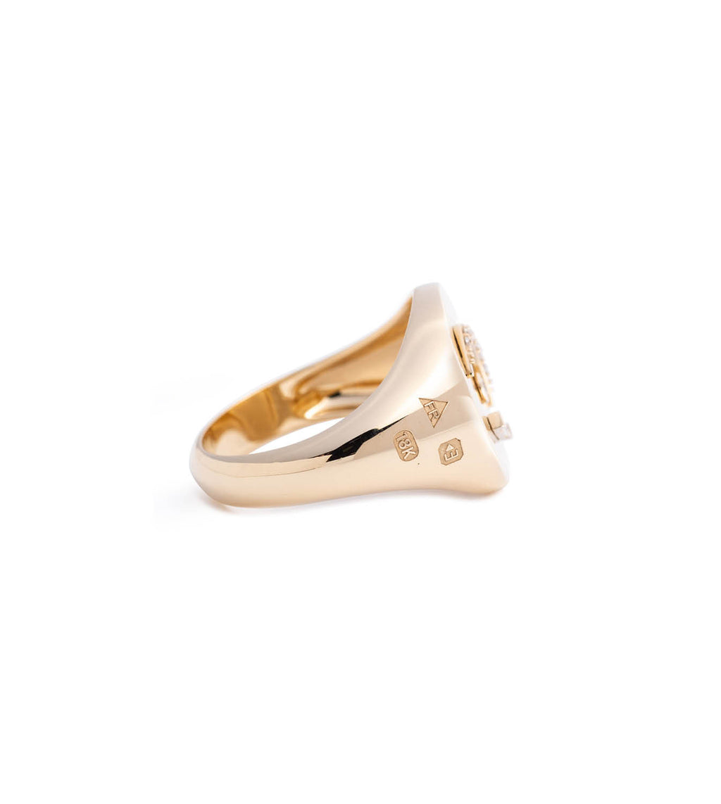 18K Yellow Gold Pause - Internal Compass : Signet Ring – FoundRae