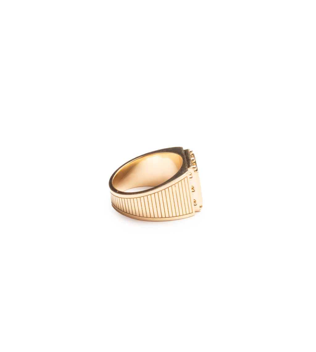 18K Yellow Gold Lovestruck : Engravable Pierced Ring – FoundRae