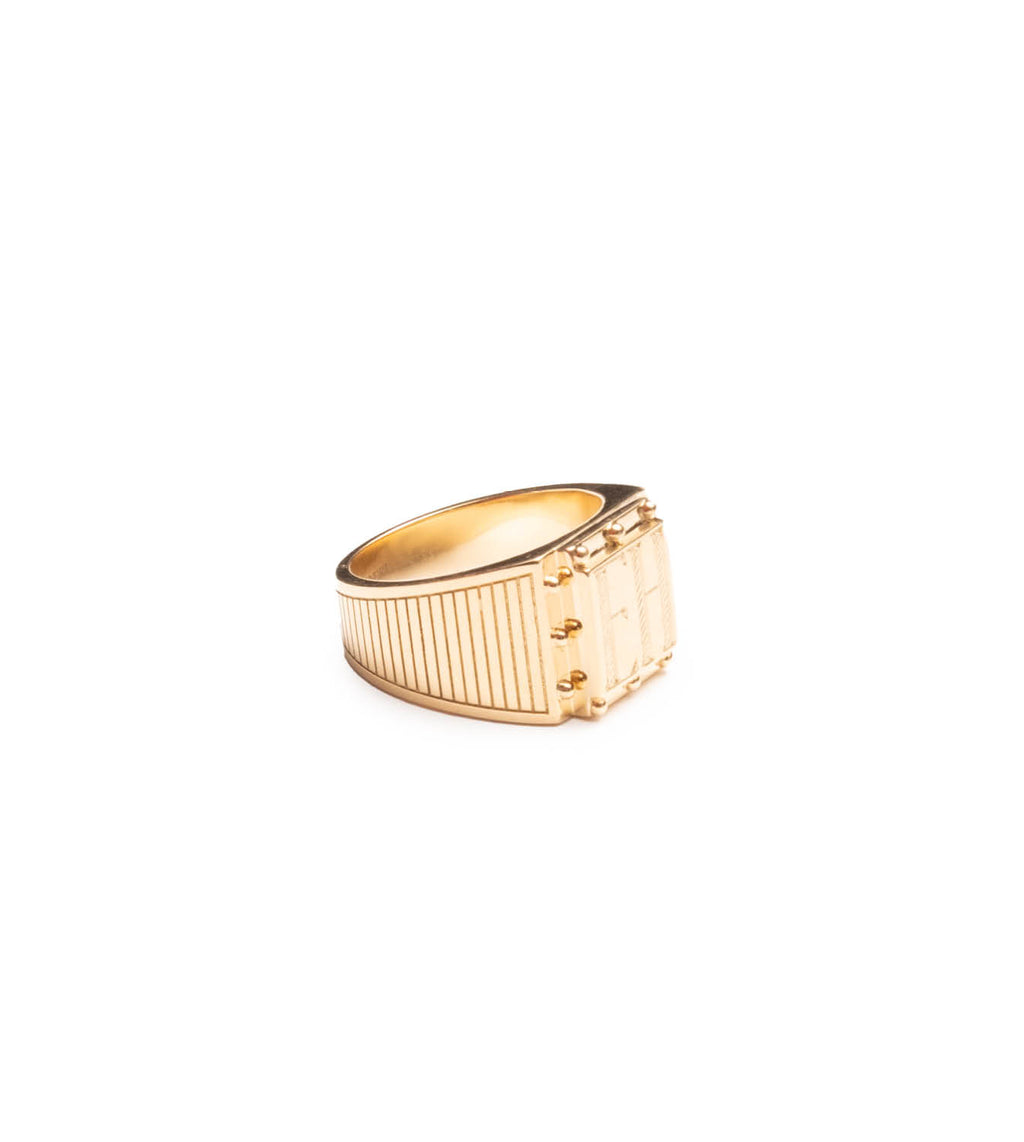 18K Yellow Gold Lovestruck : Engravable Pierced Ring – FoundRae