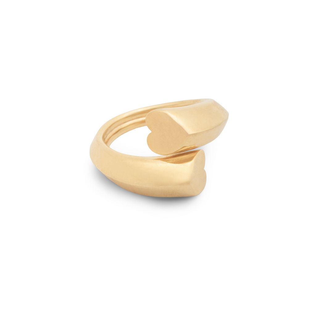 Strong Heart Love Link Ring : in Yellow Gold view 1