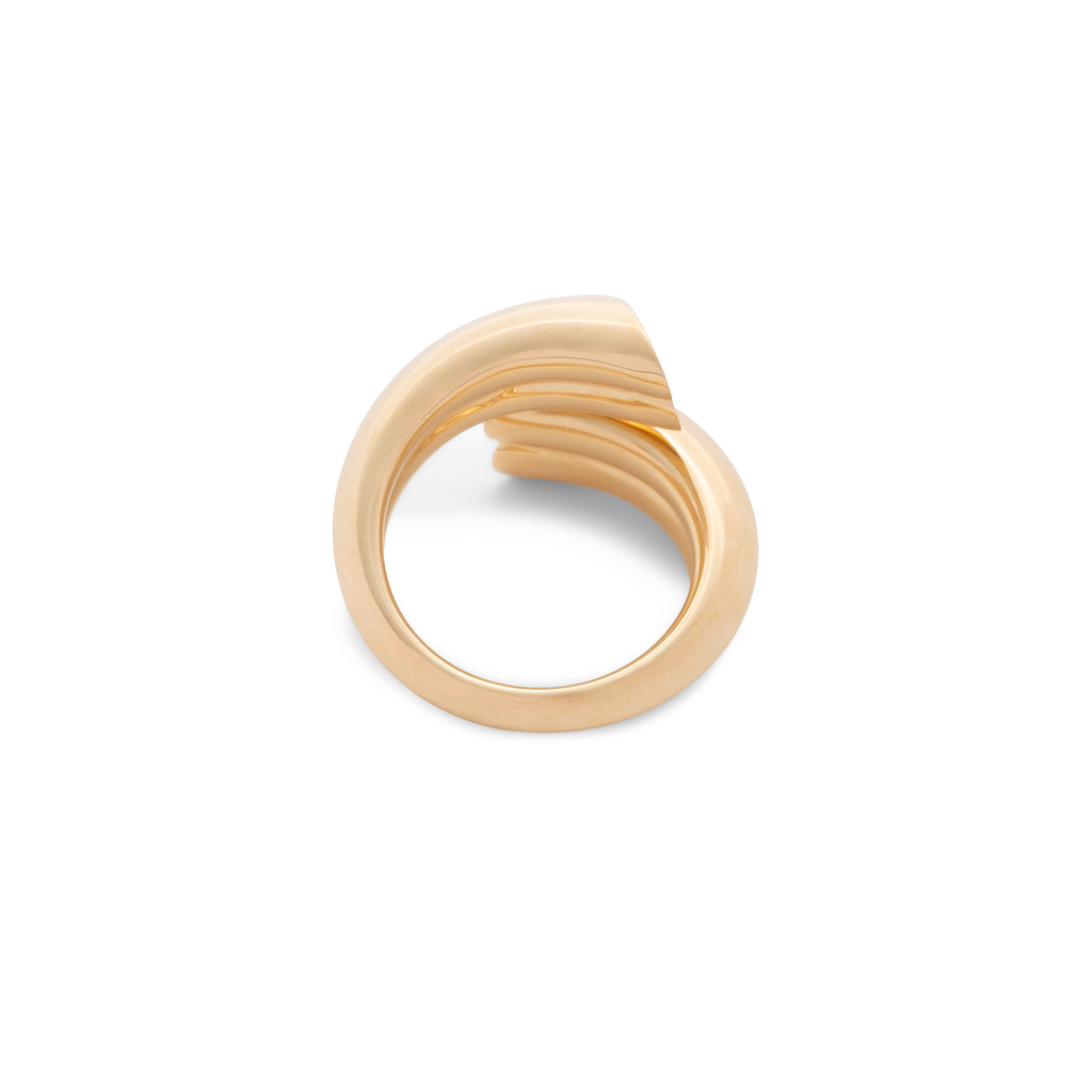 18K Yellow Gold Strong Heart Love Link Ring : in Yellow Gold – FoundRae view 3
