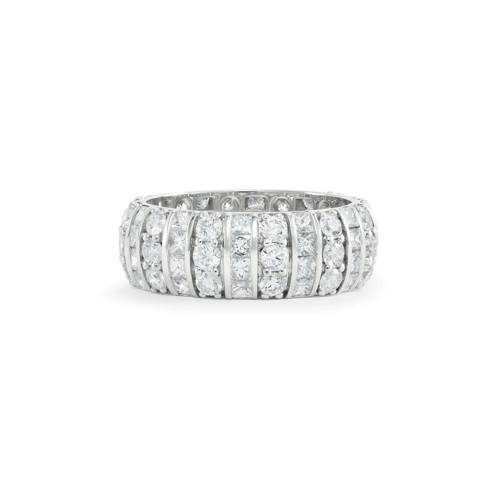 18K White Gold True Love | Tessera Diamond Wide Band Ring | Diamonds, 18K White Gold – FoundRae view 1