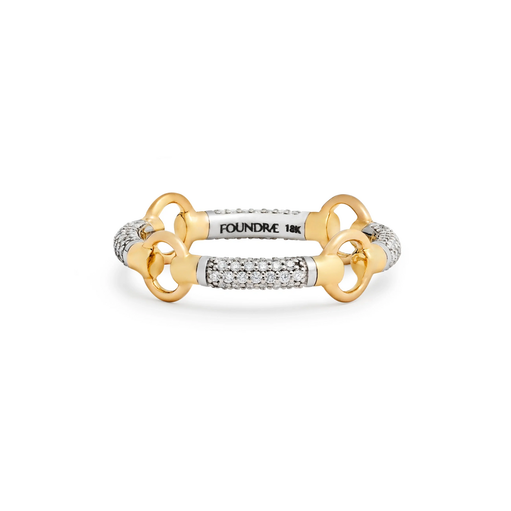 Element | Pavé Band | Diamonds, Mixed Gold view 1