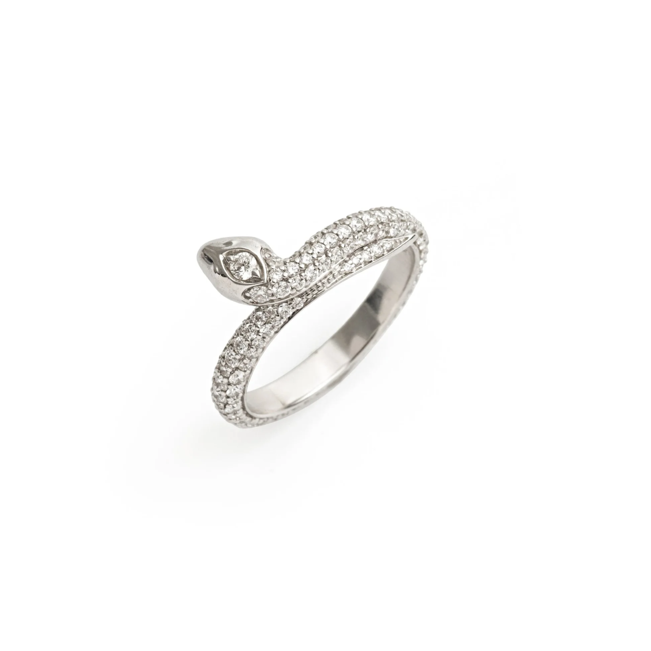 snake - wholeness: diamond pave bookend band