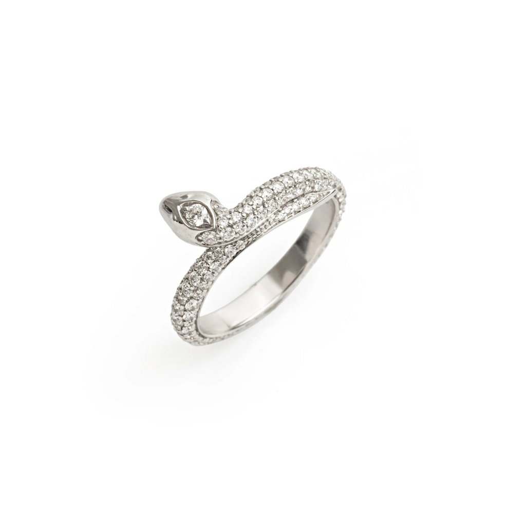 Snake - Wholeness: Diamond Pave Bookend Band view 1