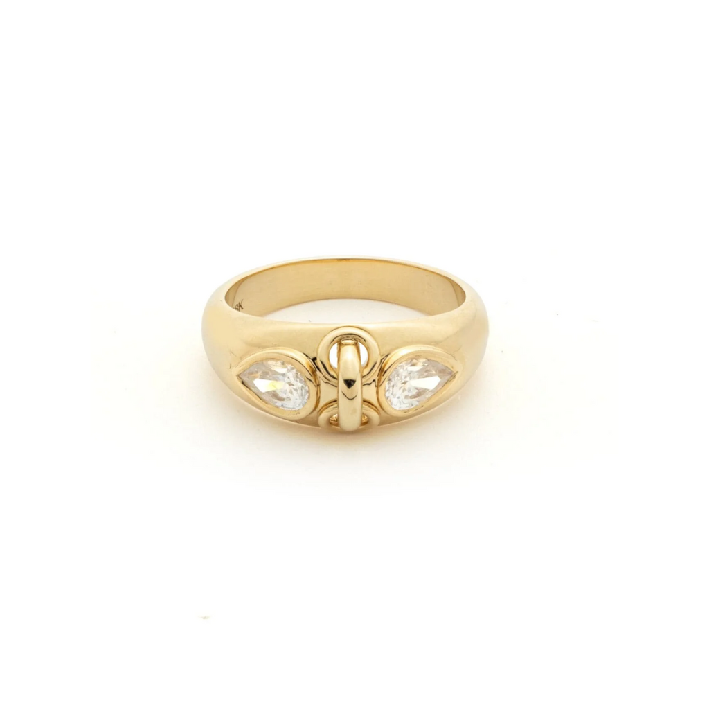 Forever & Always a Pair Diamond Ring : in Yellow Gold view 1