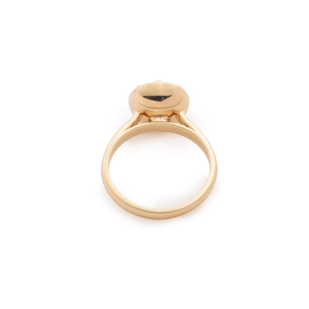 18K Yellow Gold Lovestruck Pierced Round Diamond Solitaire Ring : in Yellow Gold – FoundRae view 4
