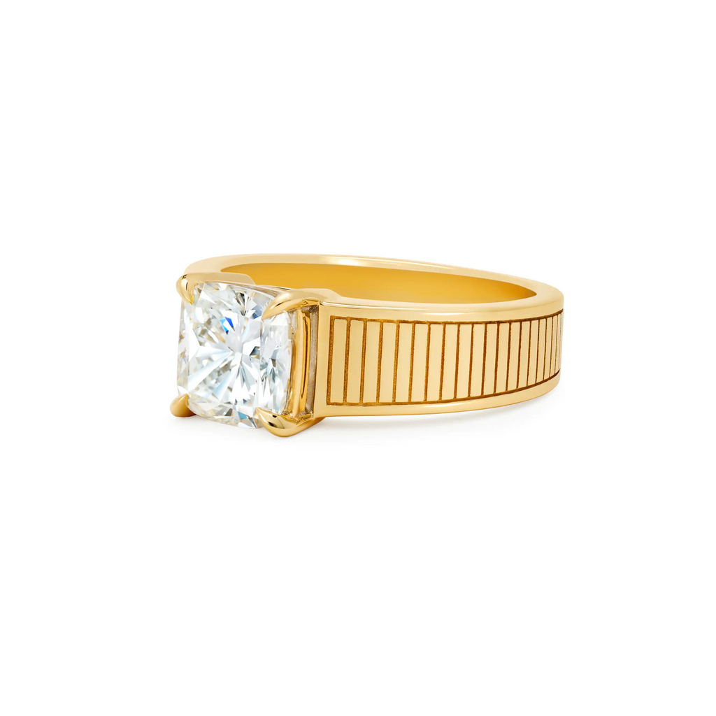 18K Yellow Gold True Love | Lovestruck Cushion Cut Solitaire Ring 2ct | Diamond, 18K Yellow Gold – FoundRae view 3