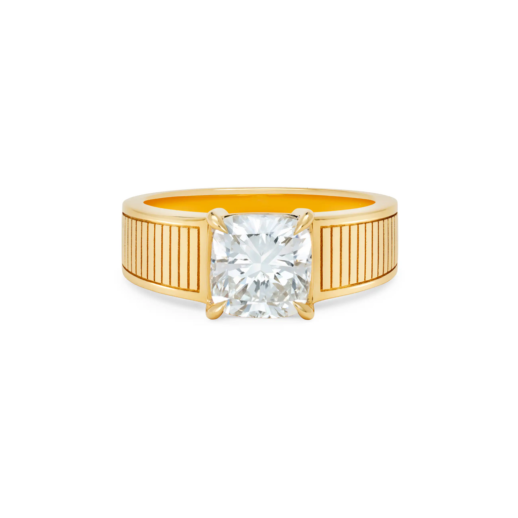 18K Yellow Gold True Love | Lovestruck Cushion Cut Solitaire Ring 2ct | Diamond, 18K Yellow Gold – FoundRae view 1