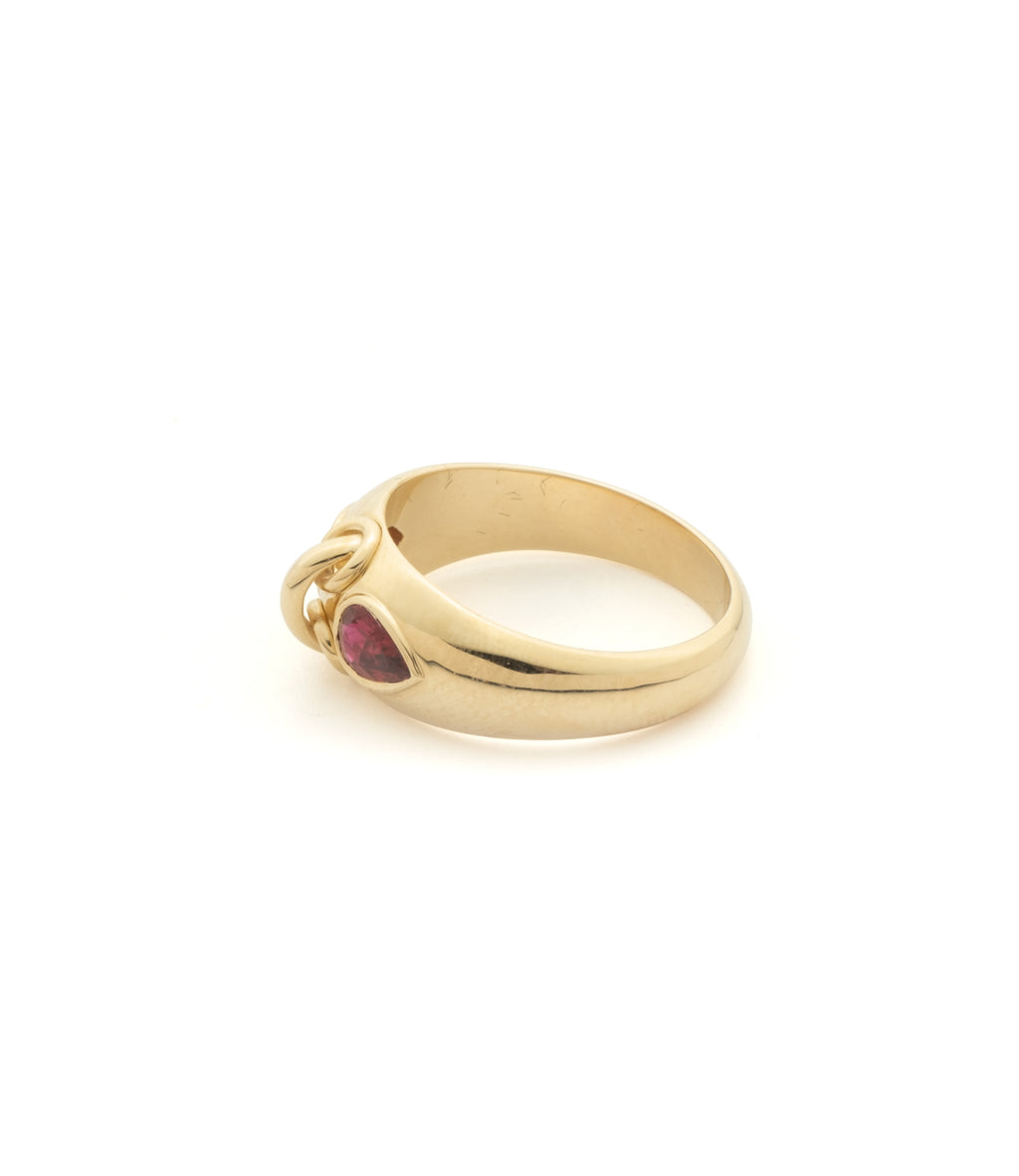 18K Yellow Gold Forever & Always a Pair Ruby Ring : in Yellow Gold – FoundRae view 2
