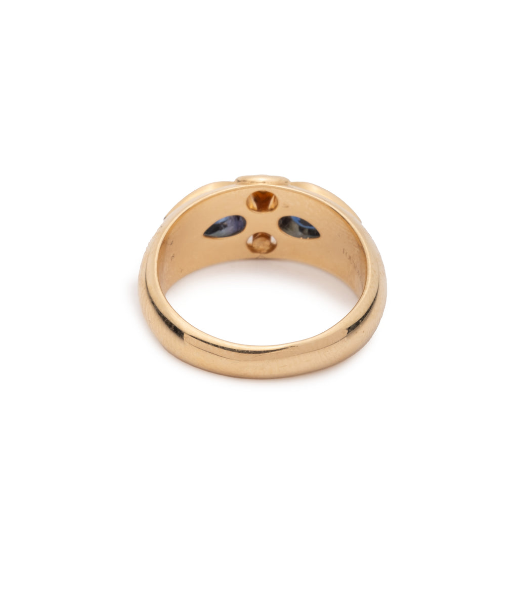 18K Yellow Gold Forever & Always a Pair Blue Sapphire Ring : in Yellow Gold – FoundRae view 7
