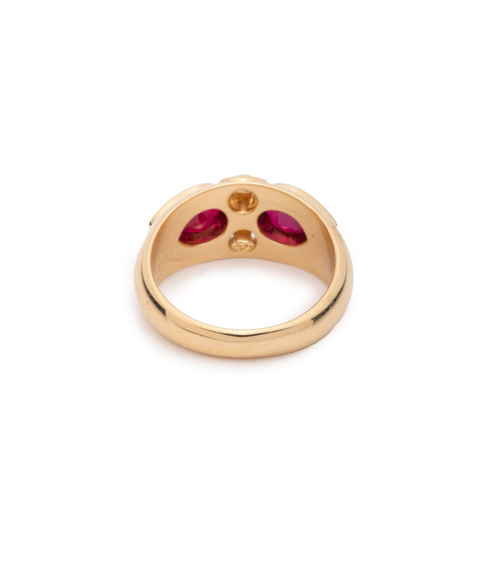 18K Yellow Gold Forever & Always a Pair Ruby Ring : in Yellow Gold – FoundRae view 5