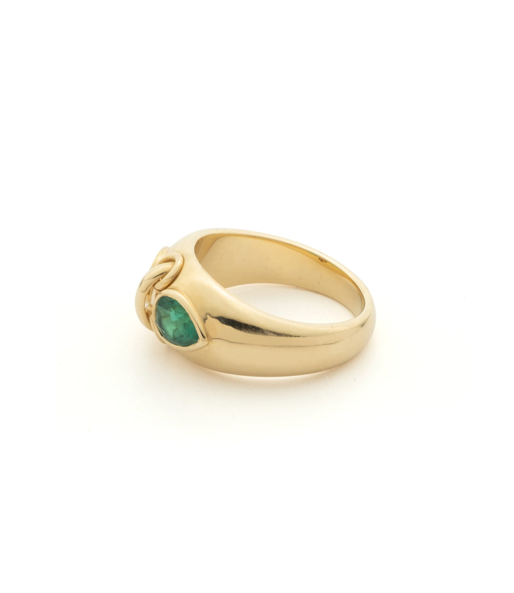 18K Yellow Gold Forever & Always a Pair Emerald Ring : in Yellow Gold – FoundRae view 5