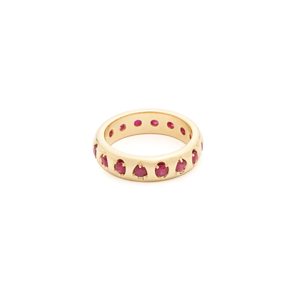 Forever & Always a Pair- Love : Ruby Gemstone Band view 1