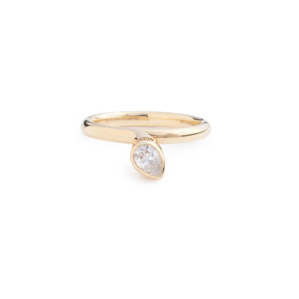 Forever & Always a Pair Diamond Bookend Ring : in Yellow Gold view 1