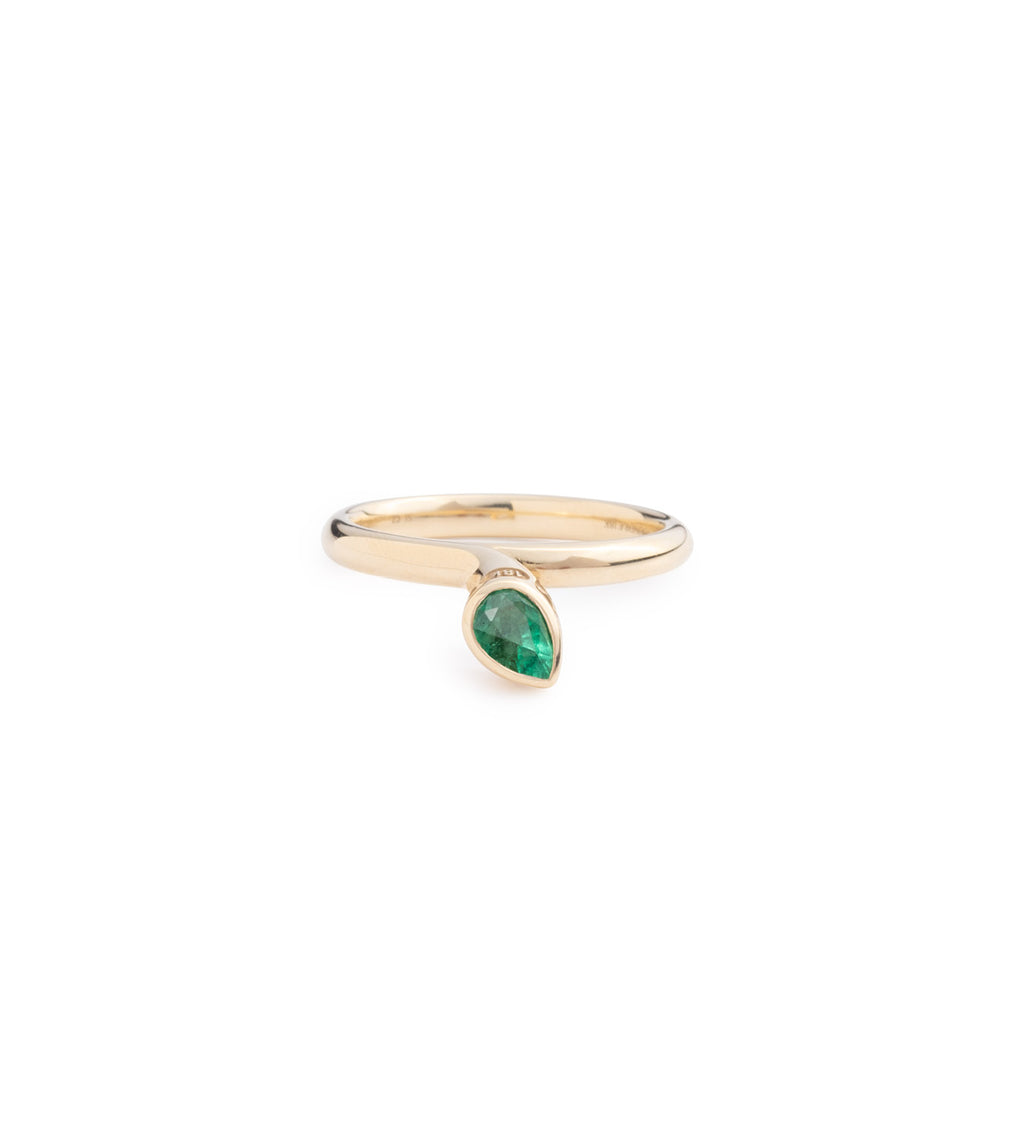 Forever & Always a Pair - Love : .75ct Emerald Bookend Ring view 1