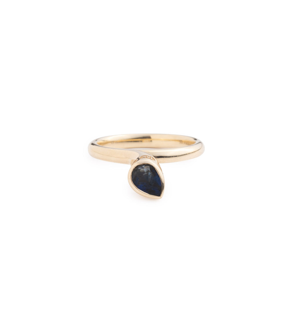 Forever & Always a Pair - Love : 1.9ct Blue Sapphire Bookend Ring view 1