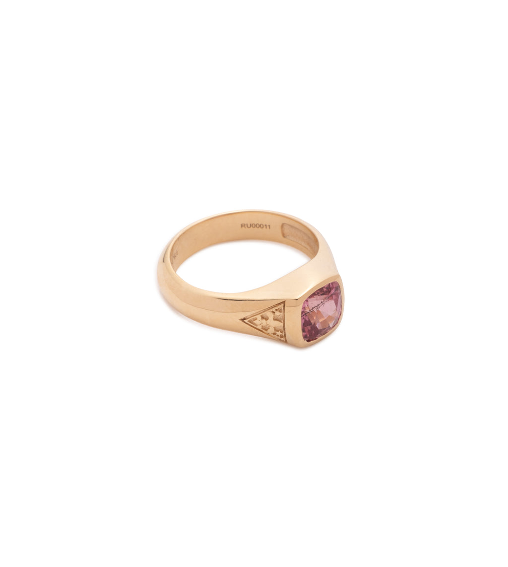 18K Yellow Gold 1.5 ct Padparascha - Internal Compass : One of A Kind Gemstone Ring – FoundRae