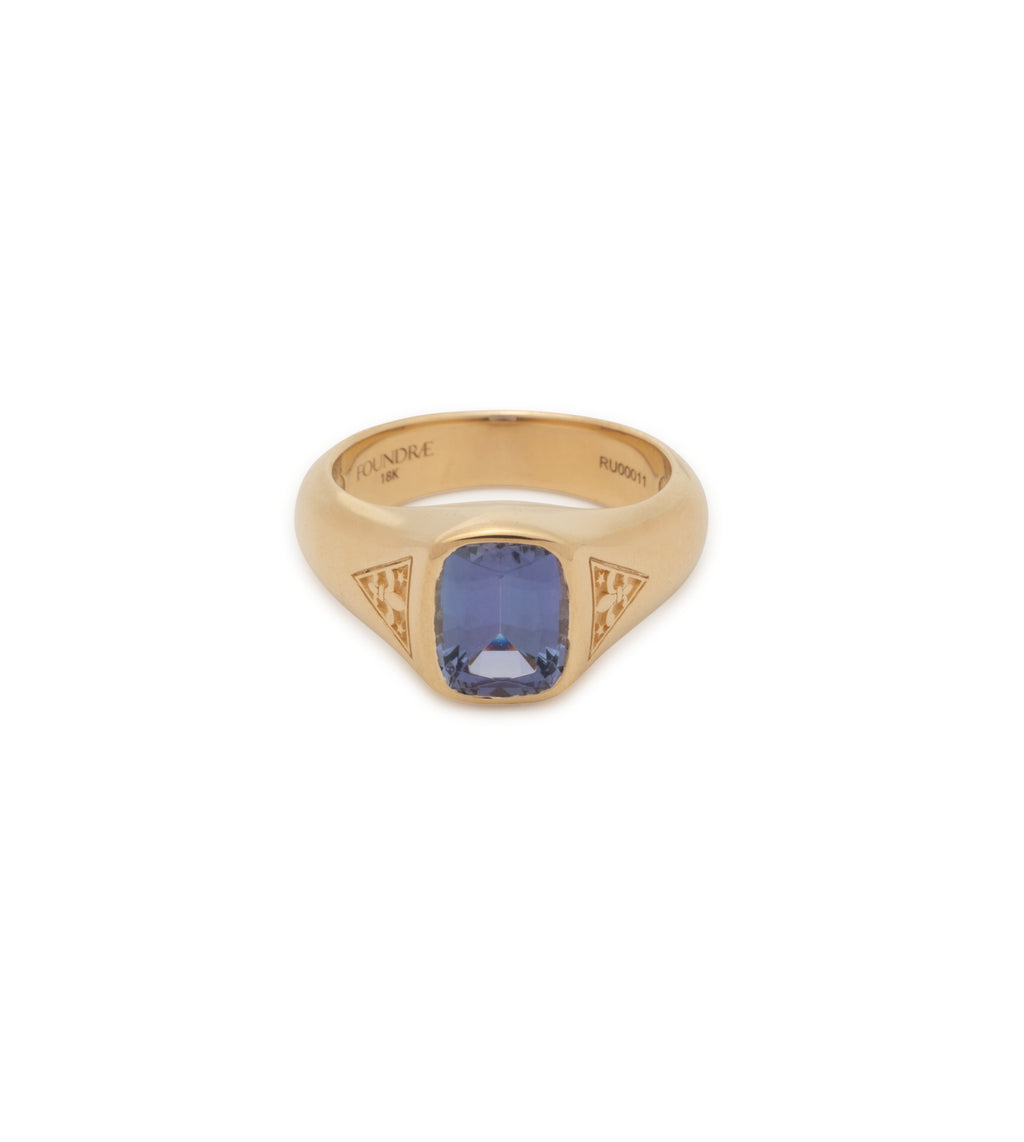 1.79 ct Tanzanite - Internal Compass : One of A Kind Gemstone Ring view 1