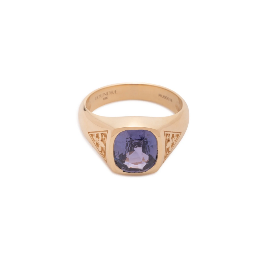3.15 ct Purple Sapphire - Internal Compass : One of A Kind Gemstone Ring view 1