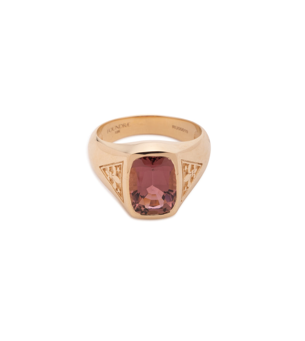 3.42 ct Pink Tourmaline - Internal Compass : One of A Kind Gemstone Ring view 1