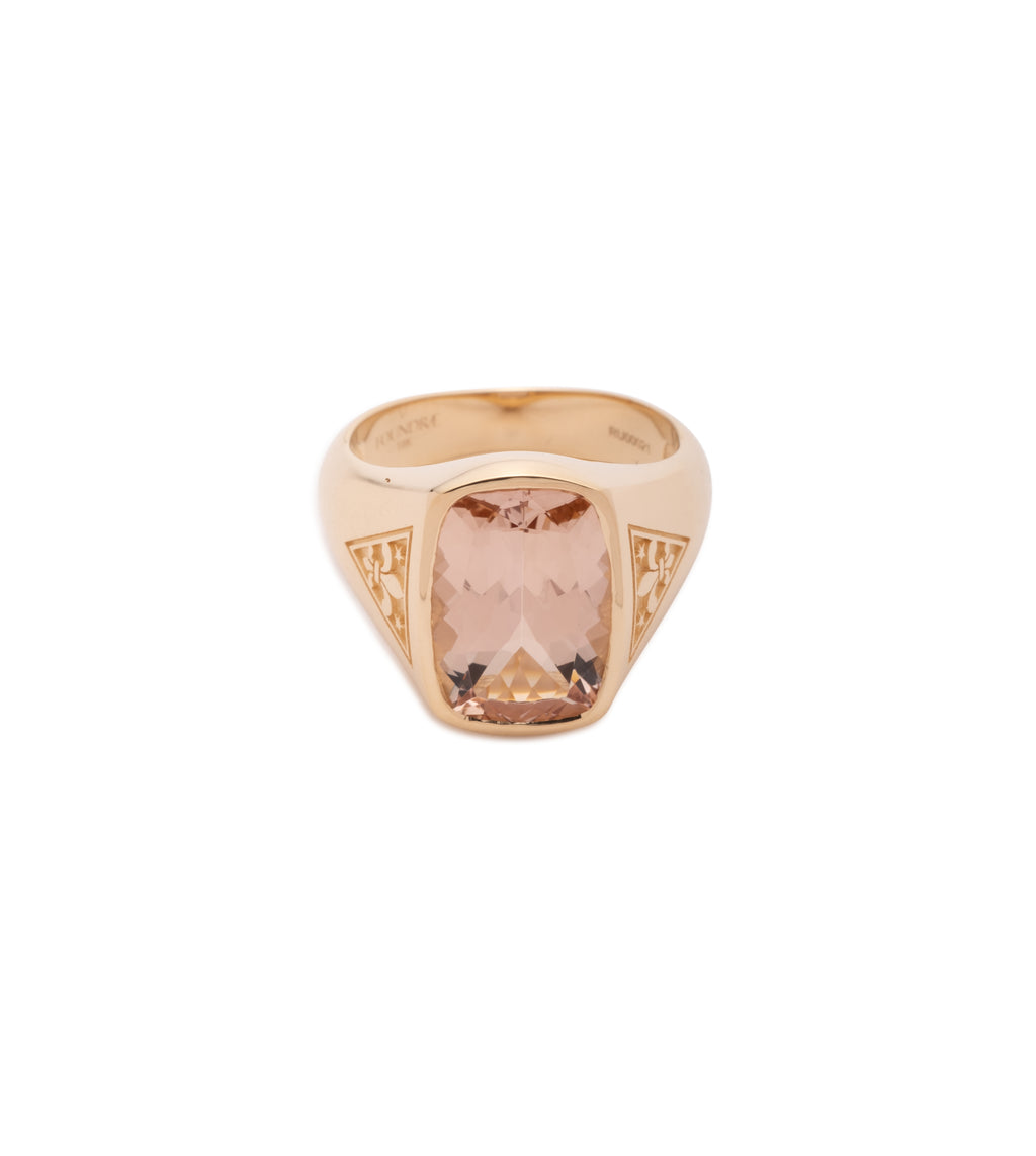 5.91 ct Morganite - Internal Compass : One of A Kind Gemstone Ring view 1