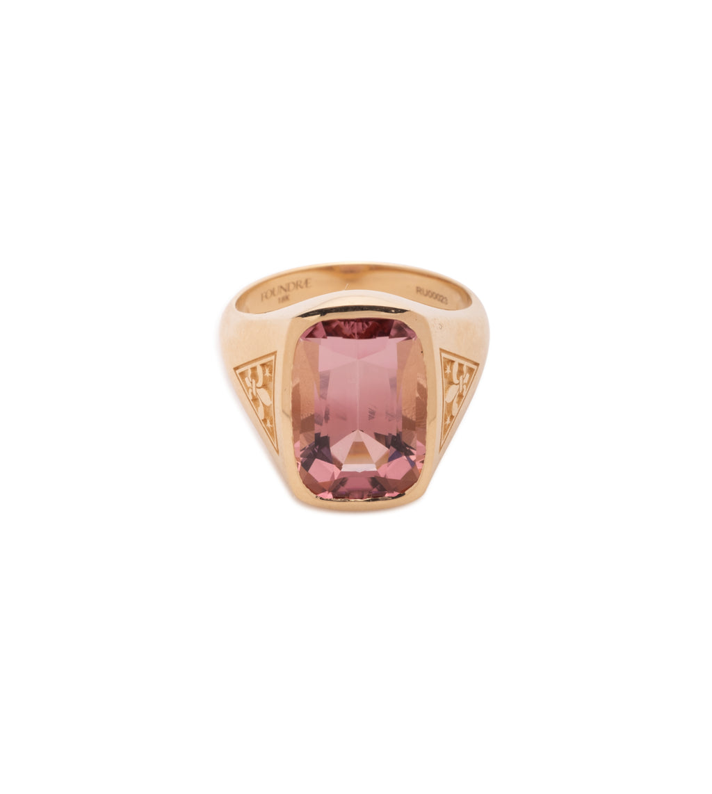 8.48 ct Pink Tourmaline - Internal Compass : One of A Kind Gemstone Ring view 1