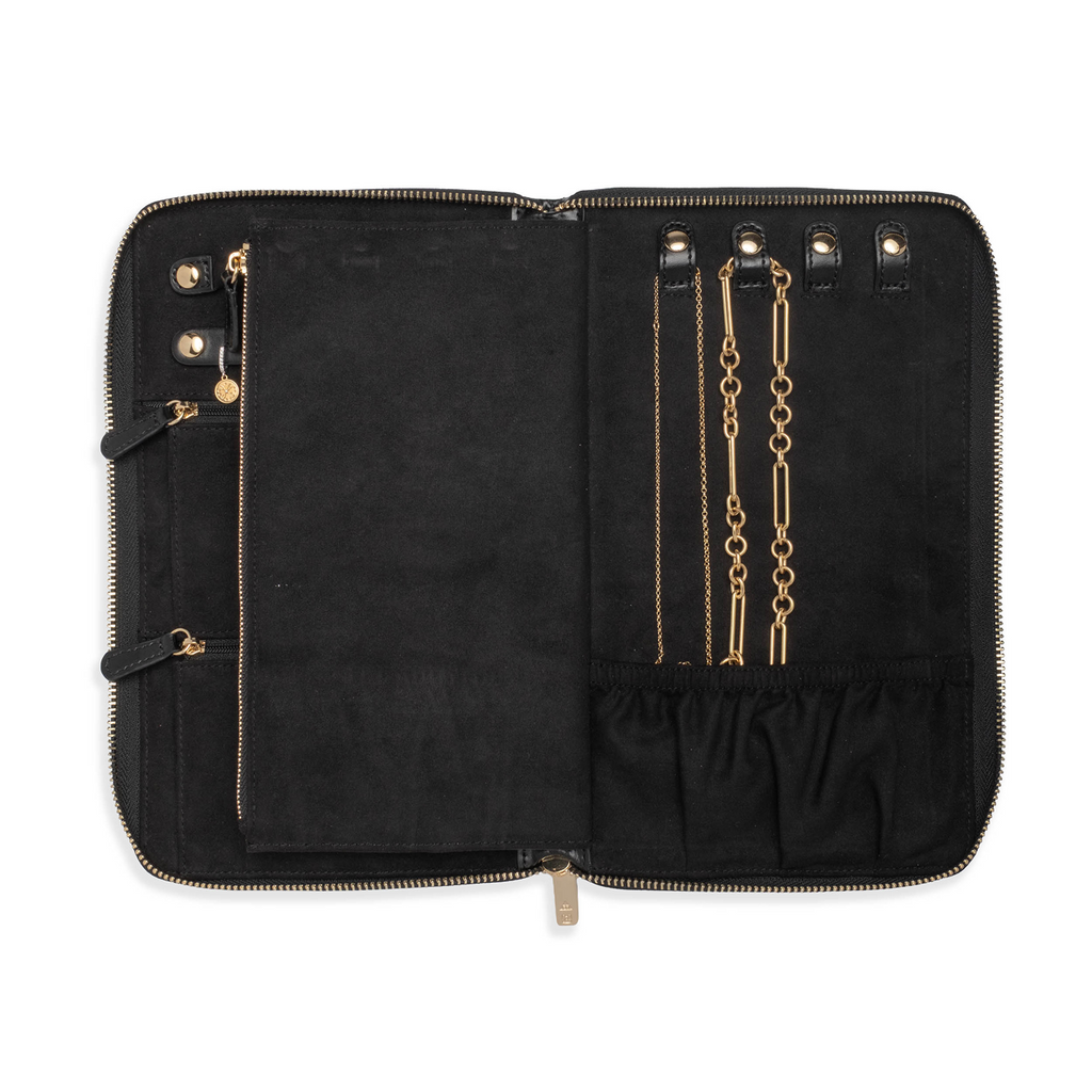 Large Leather Travel Jewelry Case – FoundRae view 4