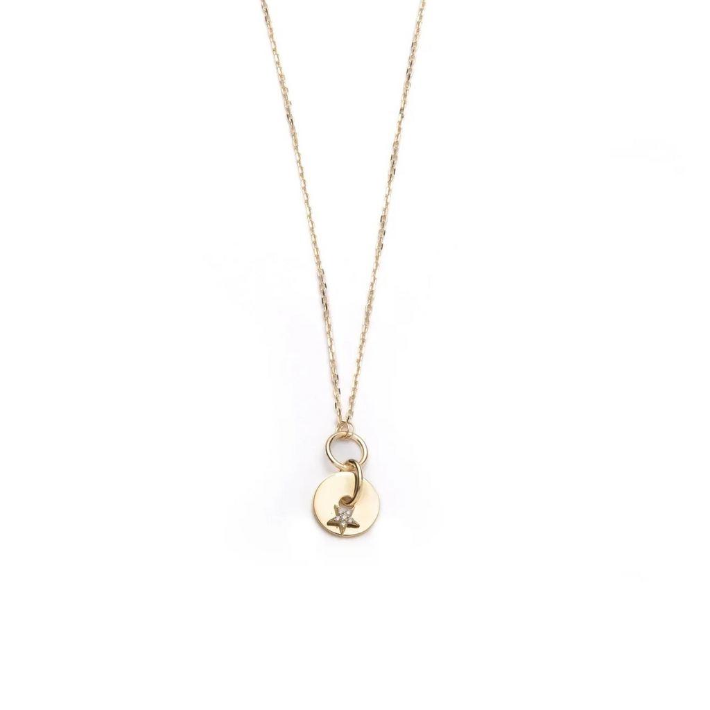 Star - Strength : Symbol Disk Drop Necklace view 1