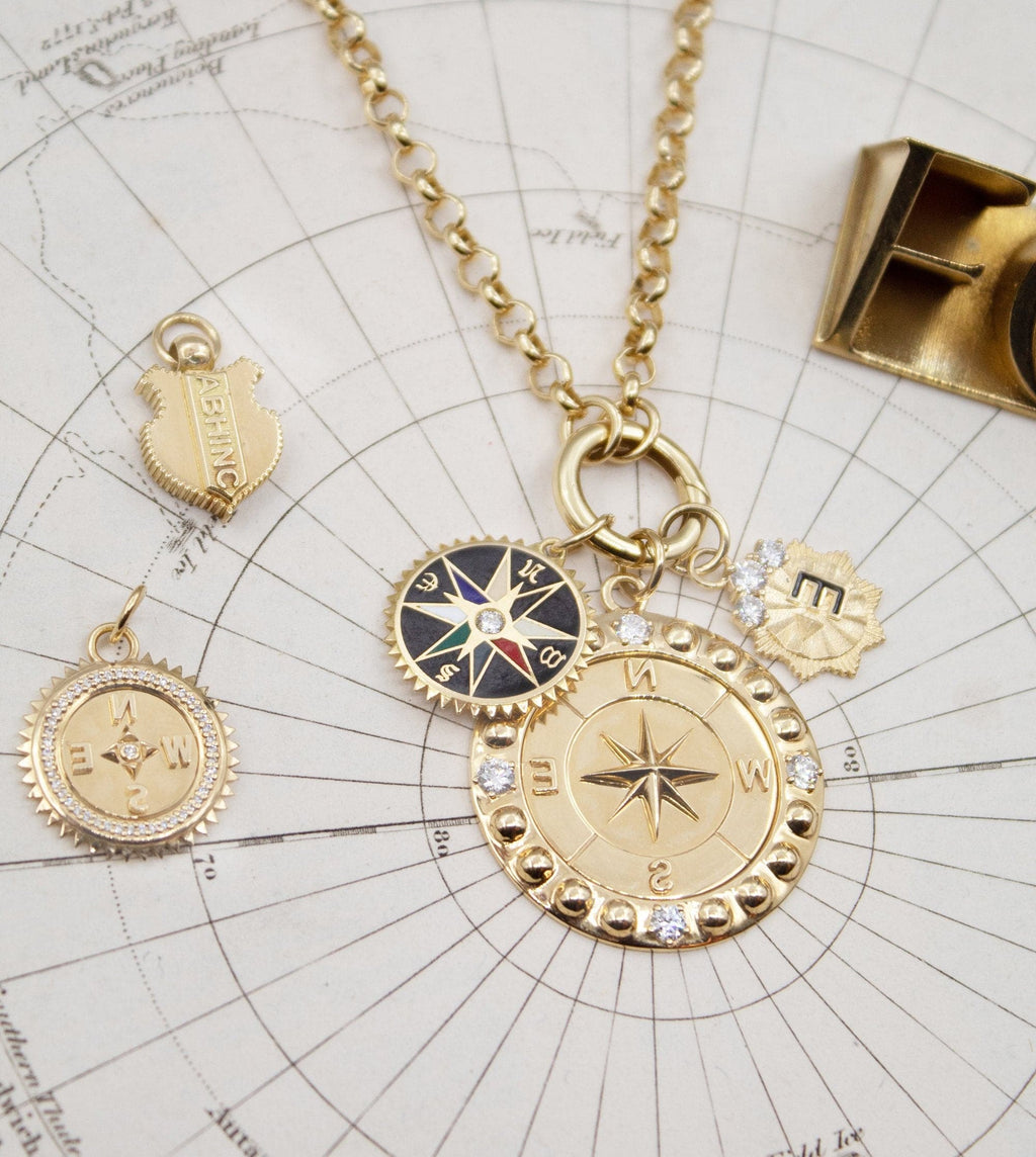 18K Yellow Gold Wholeness Baby Medallion : in Gold with Diamond and an Annex Link – FoundRae view 2