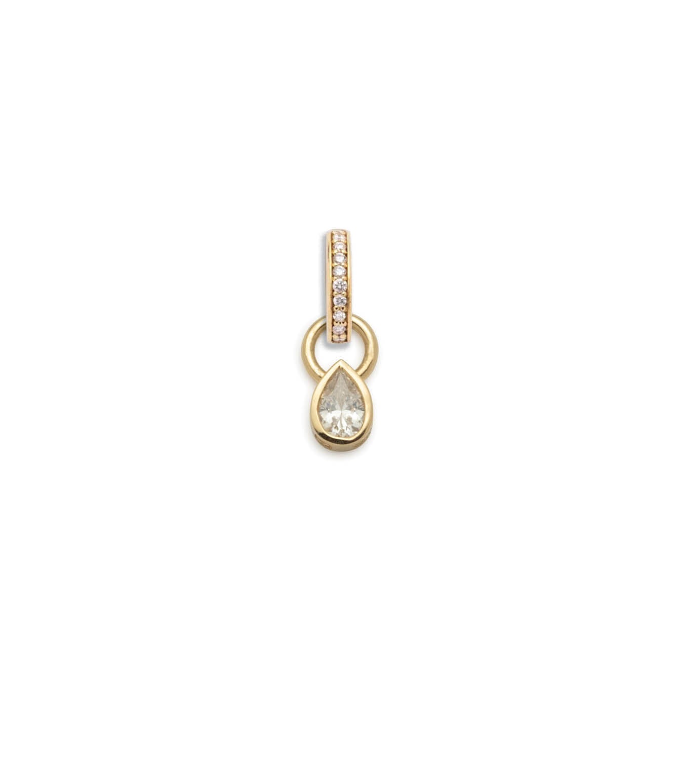 Forever & Always a Pair - Love : 0.35ct Diamond Pear Pendant with Oval Push Gate