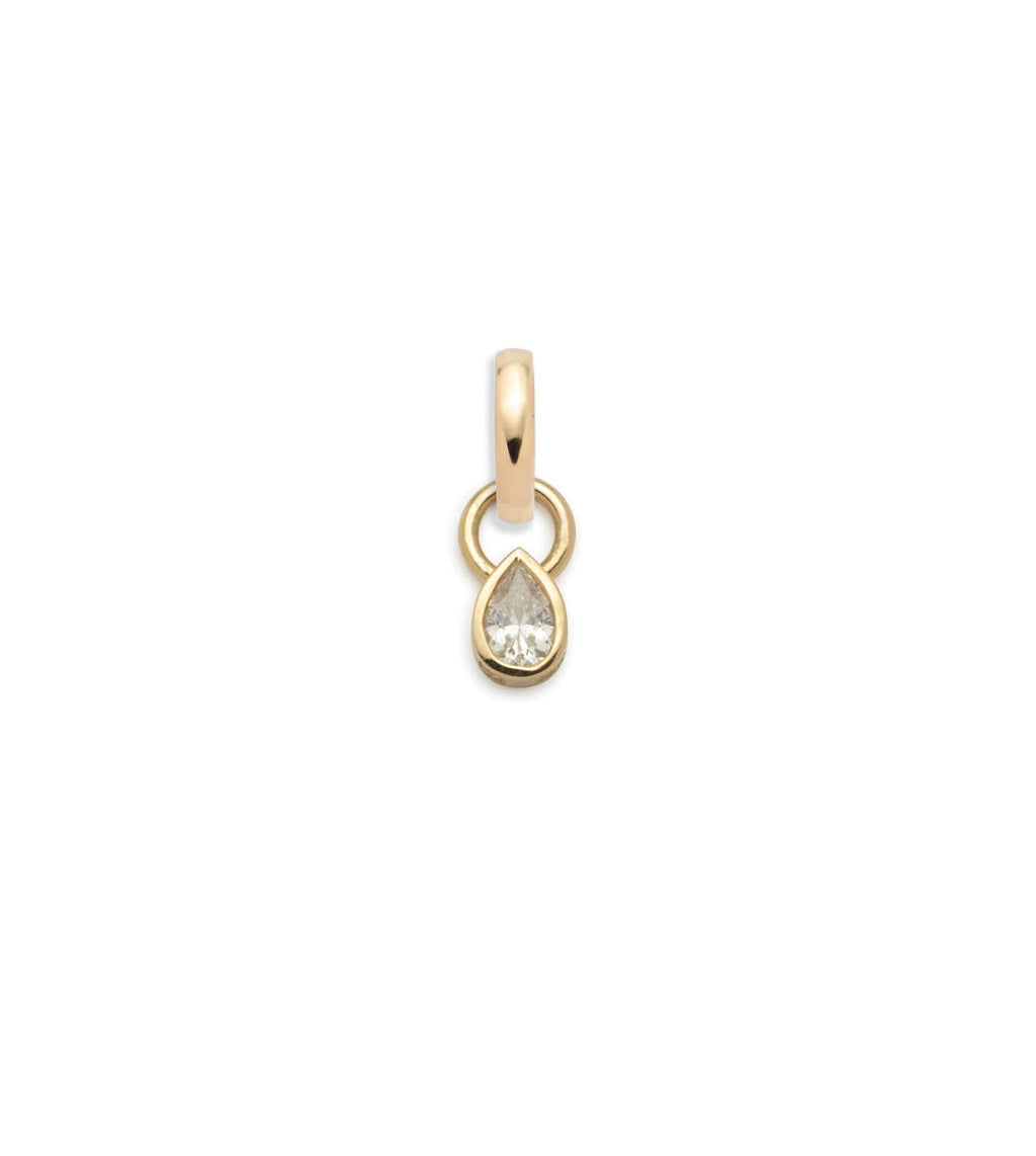 Forever & Always a Pair - Love : 0.35ct Diamond Pear Pendant with Oval Push Gate view 1