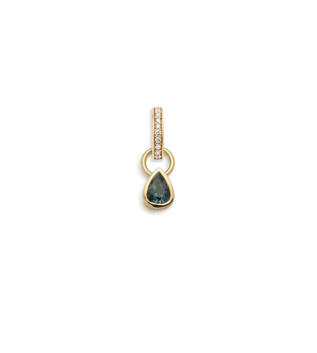 18K Yellow Gold Forever & Always a Pair - Love : 0.45ct Gemstone Pear Pendant with Oval Push Gate – FoundRae