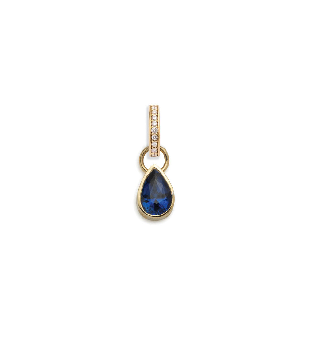 18K Yellow Gold Forever & Always a Pair - Love : 1ct Gemstone Pear Pendant with Oval Push Gate – FoundRae