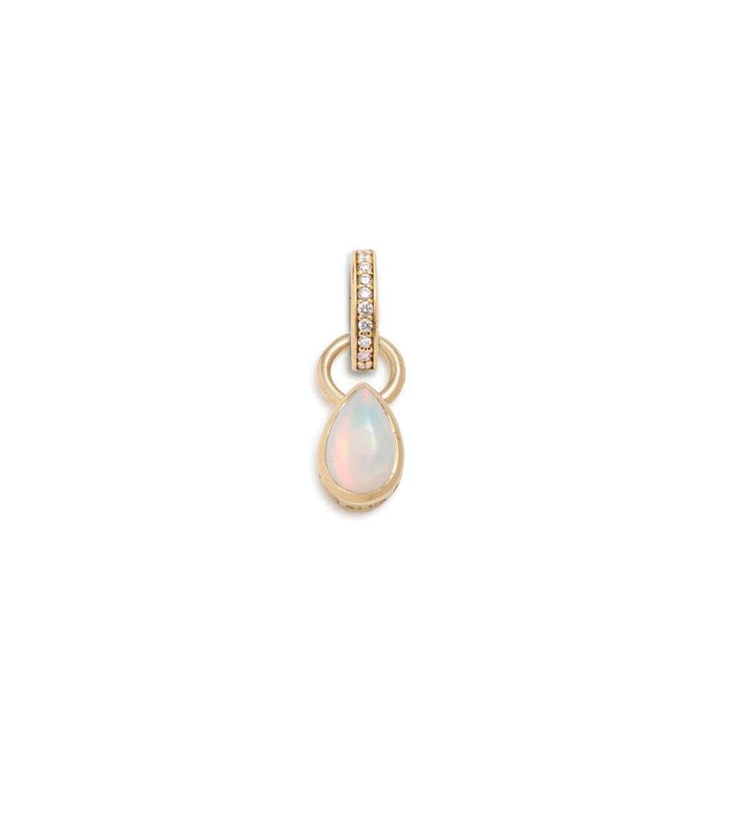 18K Yellow Gold Forever & Always a Pair : 0.85ct Opal Pear Pendant with Oval Pushgate – FoundRae