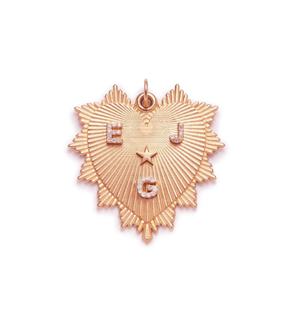 True Love Oversized Custom Heart Love Token : in Rose Gold with Pave Diamonds and an Annex Link – FoundRae view 4