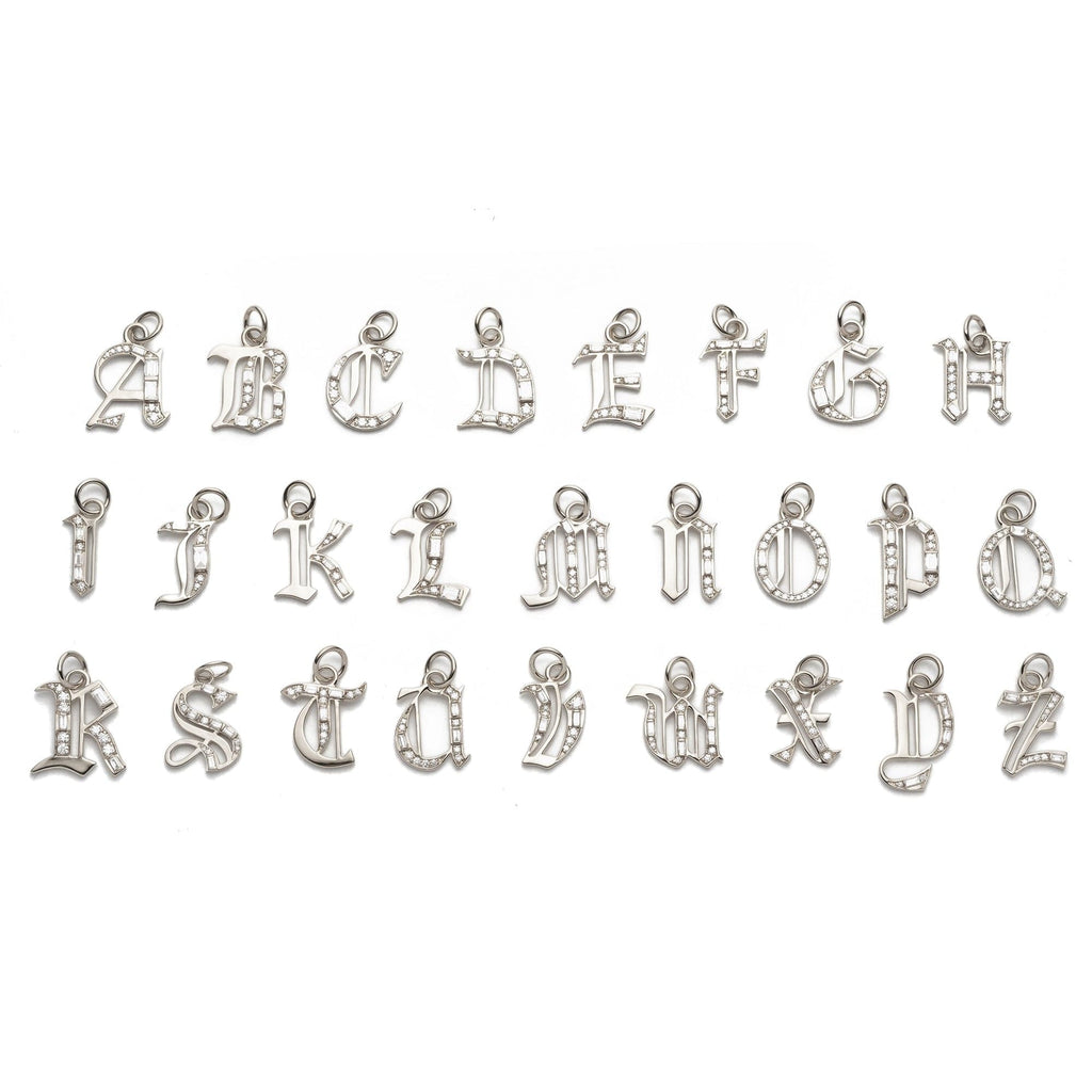 Initials & Numbers Diamond Initial : in Gold with Diamonds and an Annex Link – FoundRae view 9