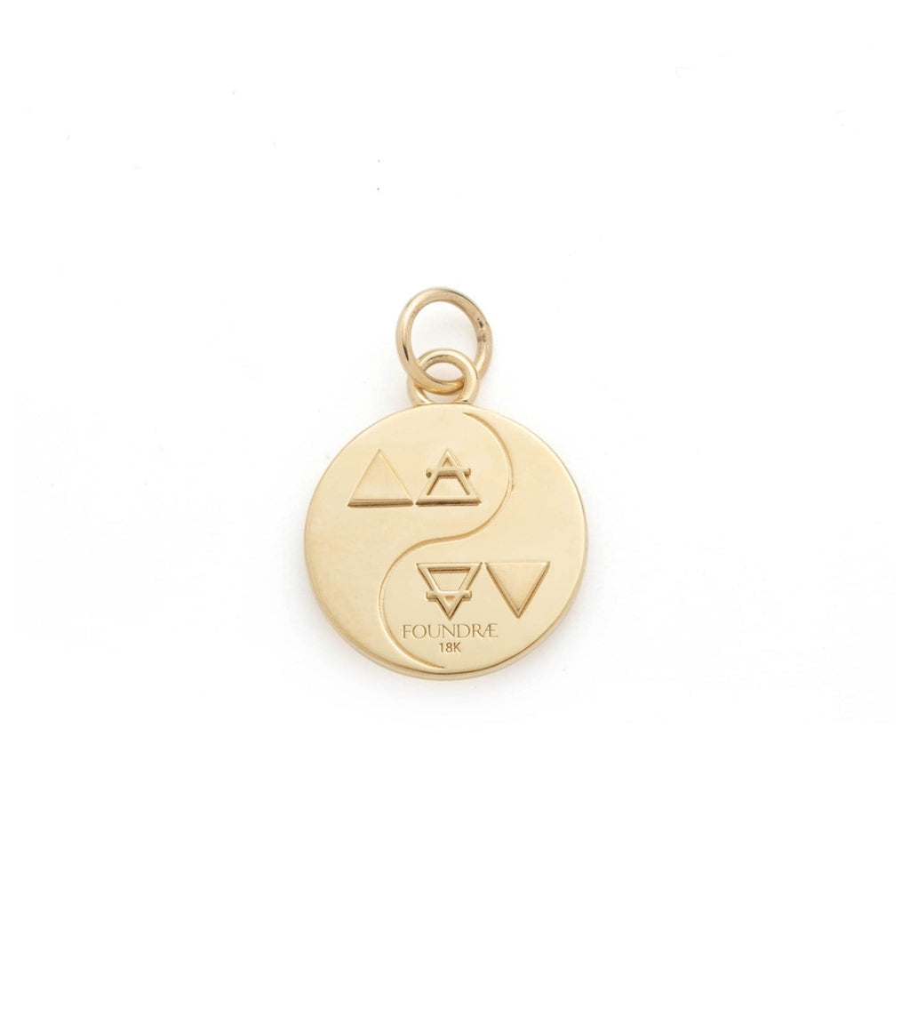 18K Mixed Gold Balance Baby Medallion : in Gold with Diamonds and an Annex Link – FoundRae view 7