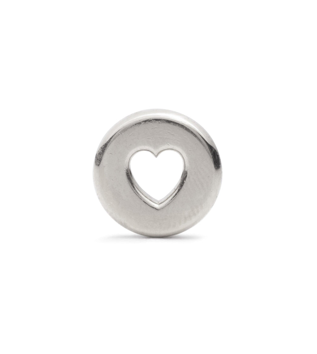 Love : Large White Gold Heart Beat – FoundRae