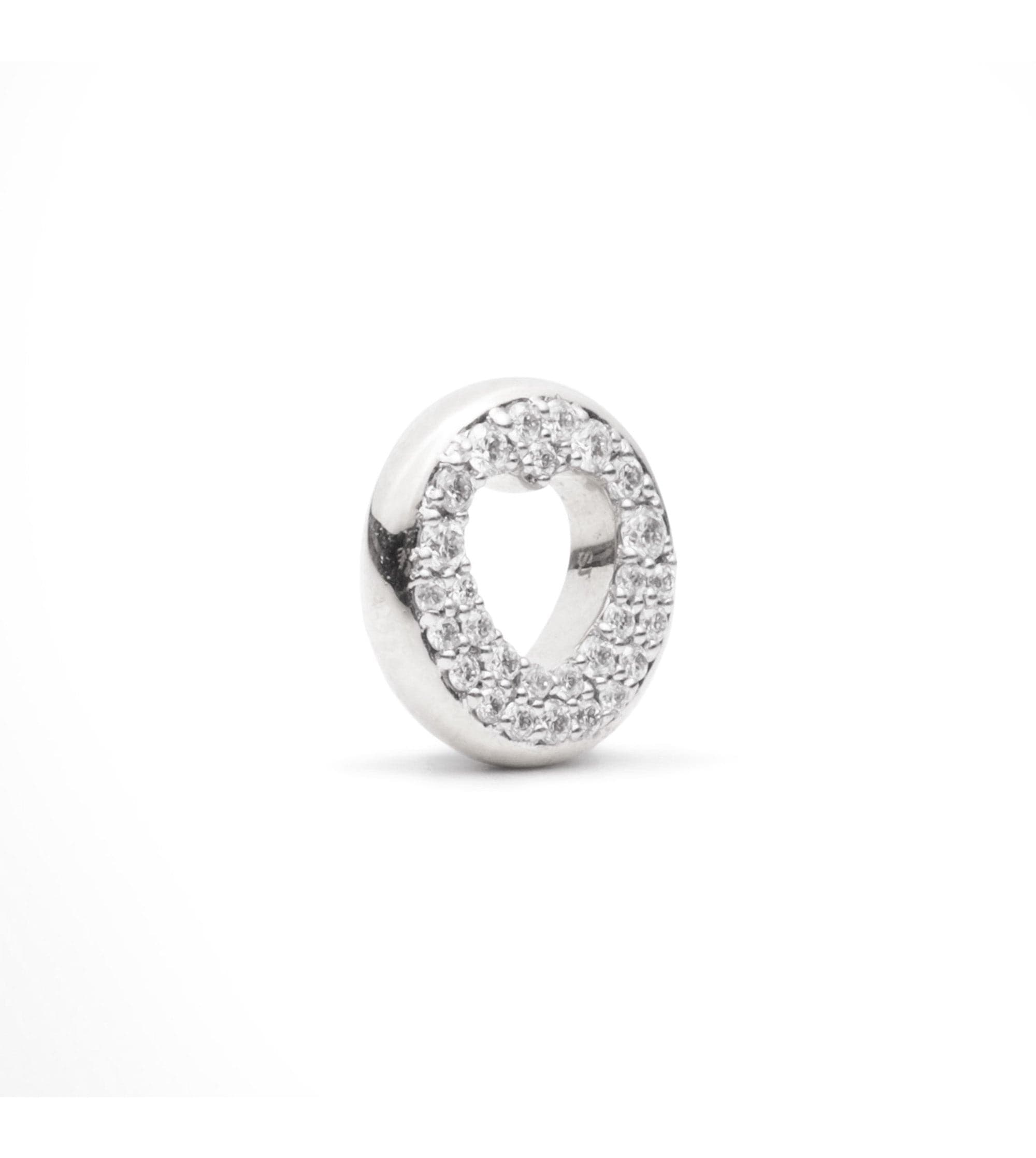 Pave Diamond Side - Love : Heart Beat White Gold